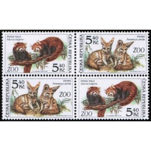 0300-0301 (4blok) - Zv&iacute;řata v ZOO: Panda + Fenek