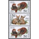 0300-0301 (3blok svisle) - Zv&iacute;řata v ZOO: Panda + Fenek + Panda