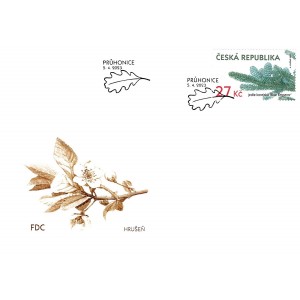 1199-1201 (s&eacute;rie FDC) - Dendrologick&aacute; zahrada v Průhonic&iacute;ch