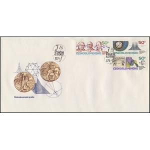 2801-2803 FDC - 125. v&yacute;roč&iacute; Jednoty česk&yacute; matematiků a fyziků