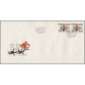 2809 FDC - 40. v&yacute;roč&iacute; Pam&aacute;tn&iacute;ku Terez&iacute;n