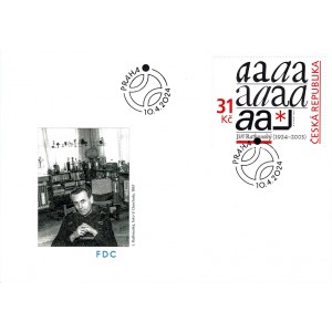 1256 FDC - Uměleck&aacute; d&iacute;la na zn&aacute;mk&aacute;ch: Jiř&iacute; Rathousk&yacute;