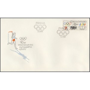 2633 FDC - 90 let Mezin&aacute;rodn&iacute;ho olympijsk&eacute;ho hnut&iacute;