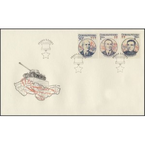 2593-2595 FDC - Velitel&eacute; Sovětsk&eacute; arm&aacute;dy