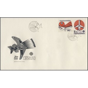 2605-2607 (s&eacute;rie FDC) - Světov&yacute; rok komunikac&iacute; - 60 let ČSA
