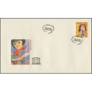 2538 FDC - X. mezin&aacute;rodn&iacute; dětsk&aacute; v&yacute;tvarn&aacute; v&yacute;stava Lidice