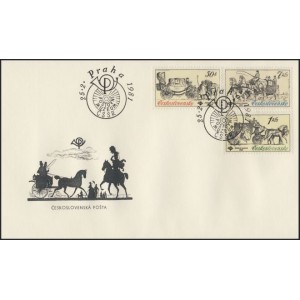 2469-2473 (s&eacute;rie FDC) - Po&scaron;tovn&iacute; muzeum - historick&eacute; po&scaron;tovn&iacute; vozy