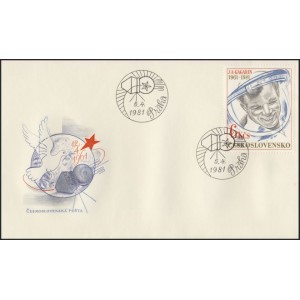 2482 FDC - 20. v&yacute;roč&iacute; prvn&iacute;ho letu člověka do vesm&iacute;ru