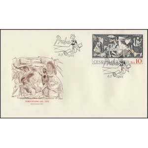 2496 FDC - 100. v&yacute;roč&iacute; narozen&iacute; P. Picassa