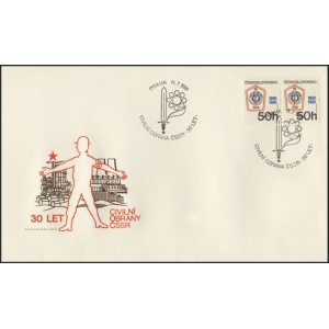 2499 FDC - 30. v&yacute;roč&iacute; Civiln&iacute; obrany ČSSR