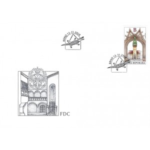1301 FDC - Historick&eacute; radnice a n&aacute;měst&iacute;: Brno