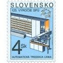 0176 - 125. v&yacute;roč&iacute; Světov&eacute; po&scaron;tovn&iacute; unie - Automatick&aacute; tř&iacute;d&iacute;c&iacute; linka