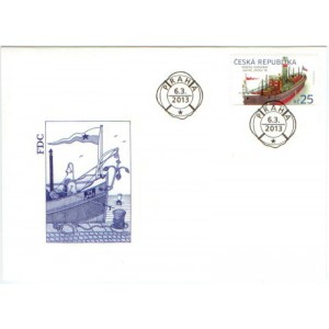 0756-757 FDC (série) - Historické dopravní prostředky - Remorkér a vrtulník