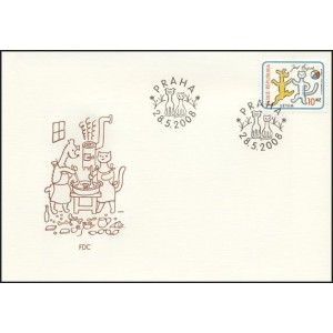 0561 FDC - Dětem - Pejsek a kočička