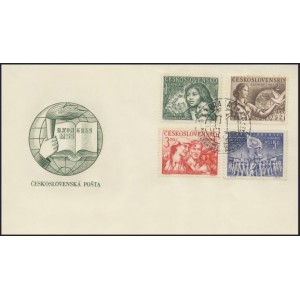 0550-553 FDC (série) - II. kongres Mezinárodního svazu studentstva