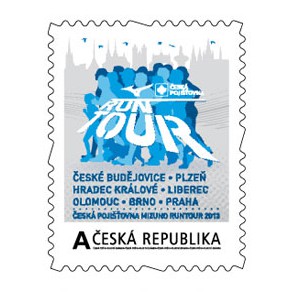 VZ 0092 - Vlastní známka: ČESKÁ POJIŠŤOVNA MIZUNO RUNTOUR 2013