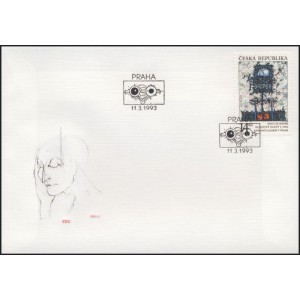 0005 FDC - Europa - Moderní umění (Hladový svatý)