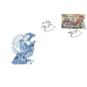 0853-856 FDC (série) - Ochrana přírody - Sovy