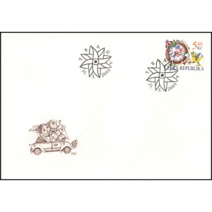 0259 FDC - Dětem: Budík