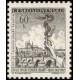 1237 - Aeskulapova hůl s hadem﻿, na pozadí Pražský hrad, Hradčany a Karlův most