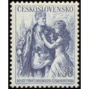 0821 - Dívka vítající rudoarmějce
