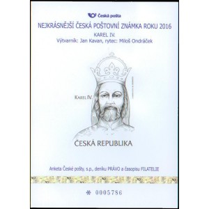AČP23 - Anketa o nejkrásnější poštovní známku 2016