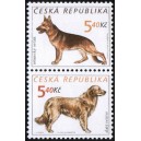 0296-0297 (2blok svisle) - Psi: Ovčák + Retrívr