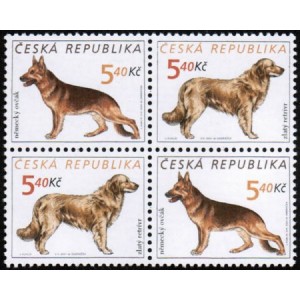 0296-0297 (4blok) - Psi: Ovčák + Retrívr