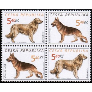 0296-0297 (4blok) - Psi: Retrívr + Ovčák