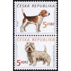 0298-0299 (2blok svisle) - Psi: Beagle + Terier