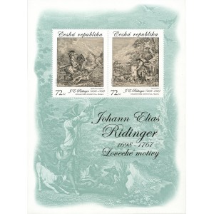 1262-1263A (aršík) - J. E. Ridinger: Lovecká grafika