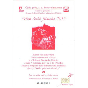 PPM22 - Den české filatelie 2017
