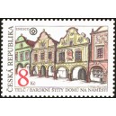 Barokní štíty domů v Telči - UNESCO