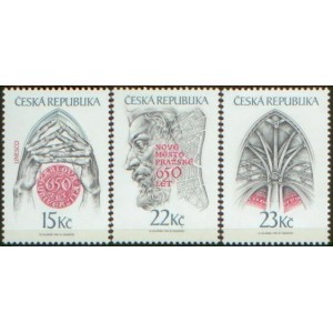 0174-0176 (samostatné známky) - Praha Karla IV.