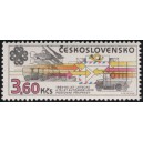 2584 - 60 let letecké a 75 let automobilové poštovní přepravy v ČSSR