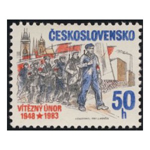 2579-2580 (série) - 35. výročí Února 1948 a 35. výročí Národní fronty