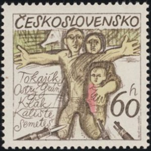 2127-2129 (série) - 30. výročí zničení českých a slovenských obcí
