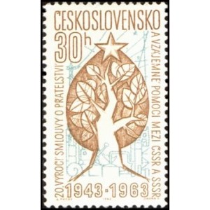 1344-1345 (série) - 20. výročí smlouvy o přátelství ČSSR a SSSR
