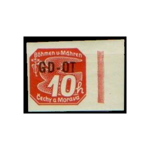 PČM OT1 (pravý okraj) - Známka pro obchodní tiskopisy
