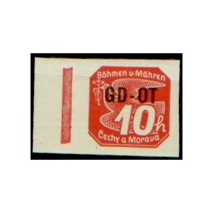 PČM OT1 (levý okraj) - Známka pro obchodní tiskopisy