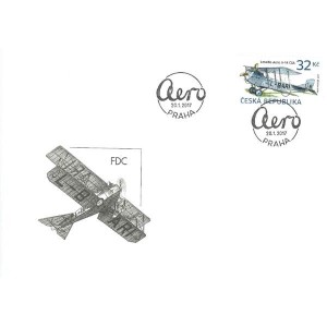 0914 FDC - Historické dopravní prostředky: letadlo AERO A-14 ČSA