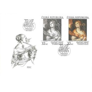 0926-927 FDC (série) - Pražský hrad - Paolo Veronese: Svatá Kateřina s andělem
