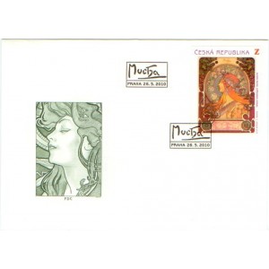 0635 FDC - 150 let Alfons Mucha - Z