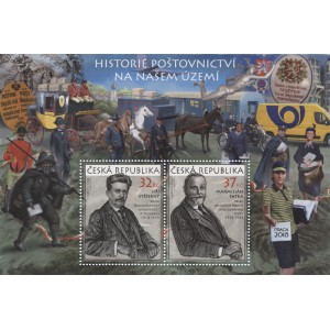0955-956A (aršík) - Historie poštovnictví na našem území