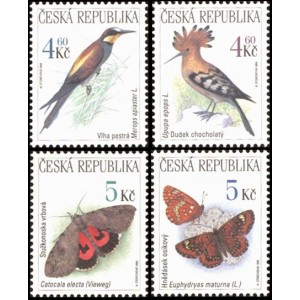 0209-0212 (série) - Ochrana přírody - ptáci a motýli