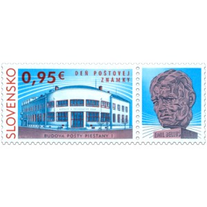 0627 KP - Den poštovní známky: Budova pošty Piešťany 1