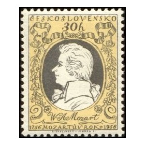 0887-892 (série) - Pražské jaro a 200. výročí narození W. A. Mozarta