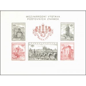 0853-857A (aršík, nezoubkovaný) - Mezinárodní výstava poštovních známek PRAGA 1955