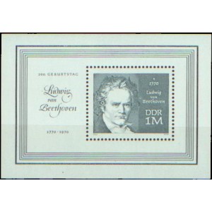 Mi DD 1631A (aršík, Block 33) - 200. výročí Ludwiga van Beethovena