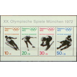 Mi DE 684-687A (aršík) - Zimní olympijské hry Sapporo 1972